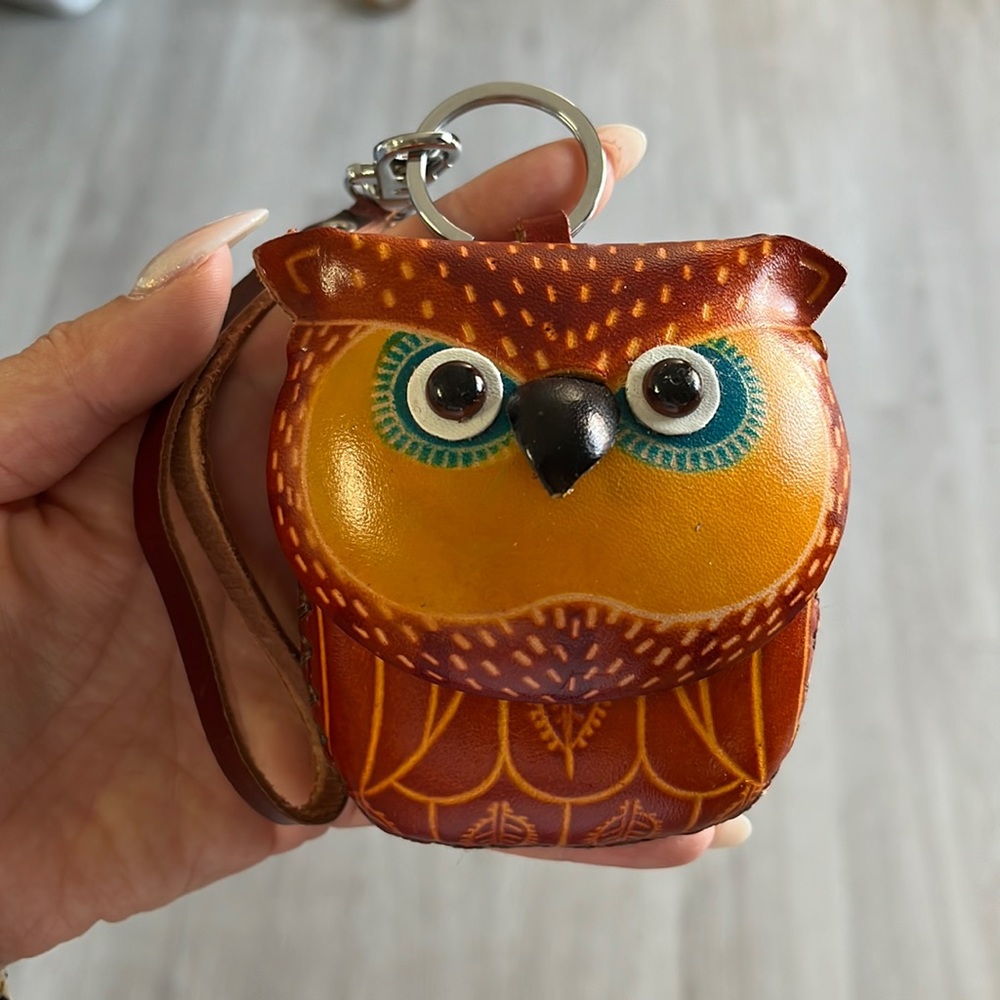 Leather Owl Coin Purse